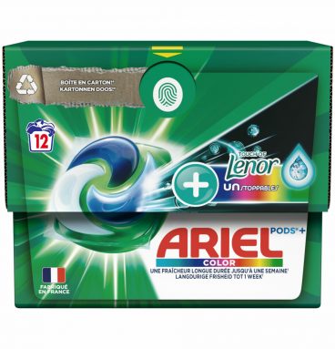 2e halve prijs: Ariel All-in-1 Pods+ Wasmiddelcapsules Lenor Unstoppables 12 stuks