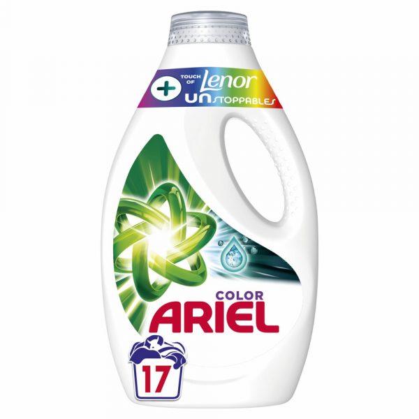 2e halve prijs: Ariel Vloeibaar Wasmiddel +Touch Van Lenor Unstoppables 765 ml