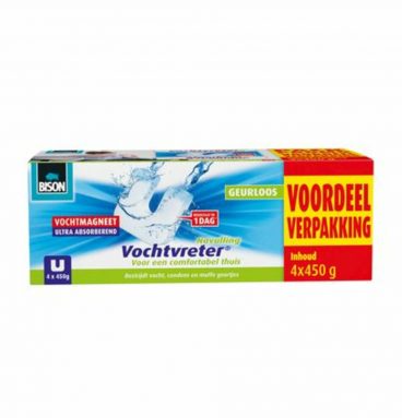 Bison Vochtvreter Ambiance Magneet Neutraal 4-Pack 4 x 450 gr