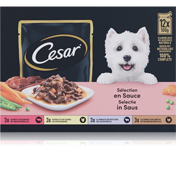 Cesar Maaltijdzakjes in Saus 12 x 100 gr