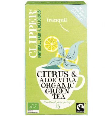 3x Clipper Thee Citrus&Aloe Vera Green Tea 20 stuks