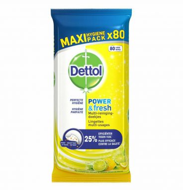 4x Dettol Reinigingsdoekjes Power&Fresh Citrus 80 stuks