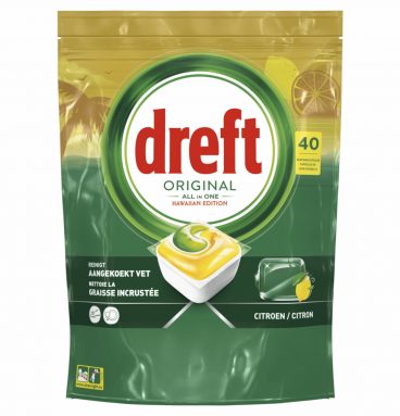 2e halve prijs: Dreft Original All In One Vaatwascapsules Hawaii 40 Stuks