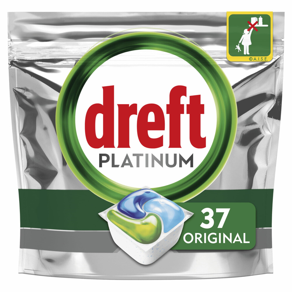 Dreft Platinum All In One Vaatwascapsules Regular 37 stuks