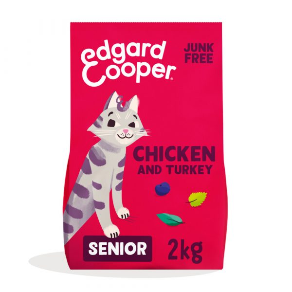 Edgard&Cooper Kattenvoer Senior Kip - Kalkoen 2 kg