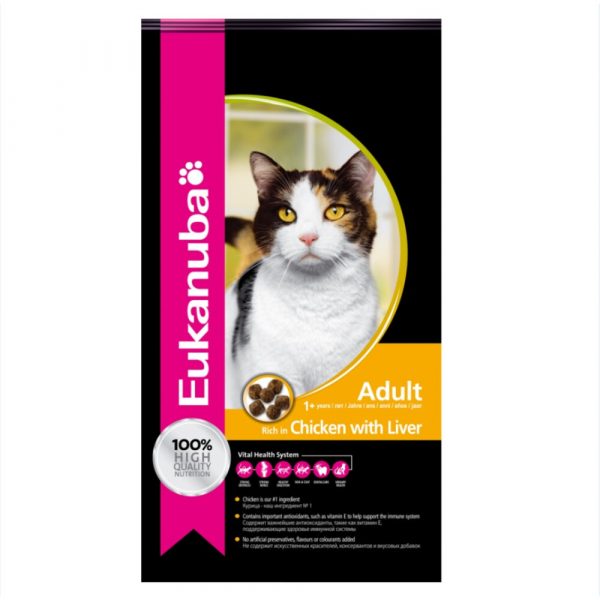 Eukanuba Kat Adult Top Condition 1+ Kip - Lever 2 kg