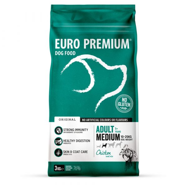 Euro-Premium Adult Medium Kip - Rijst 3 kg