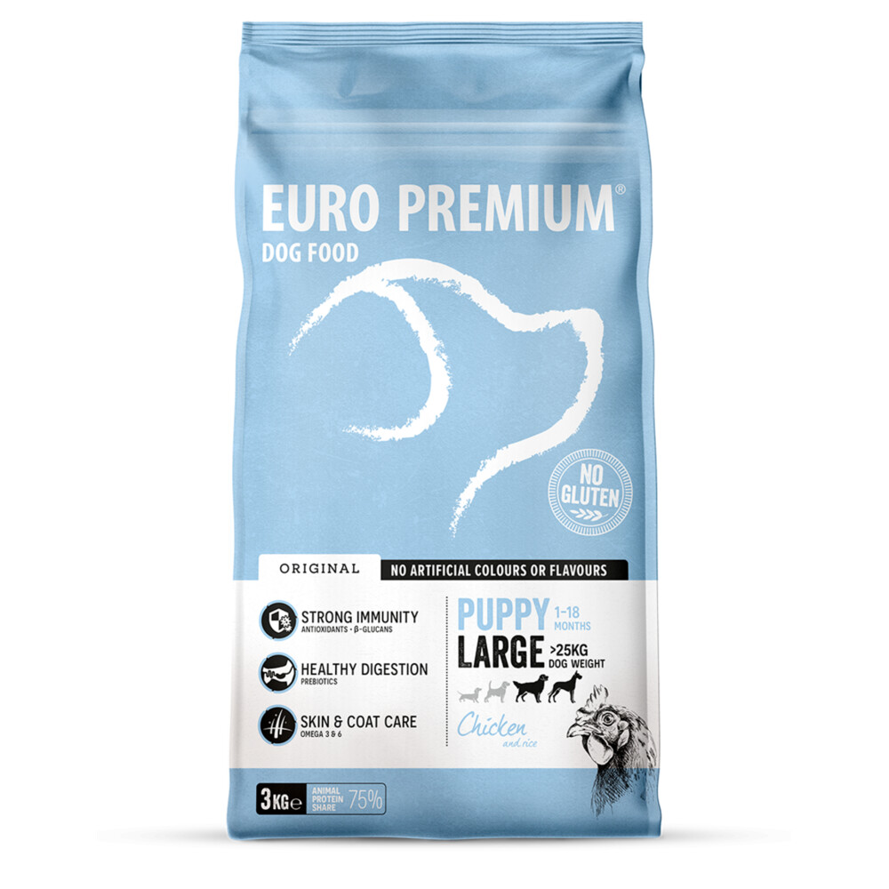 Euro-Premium Puppy Large Kip - Rijst 3 kg