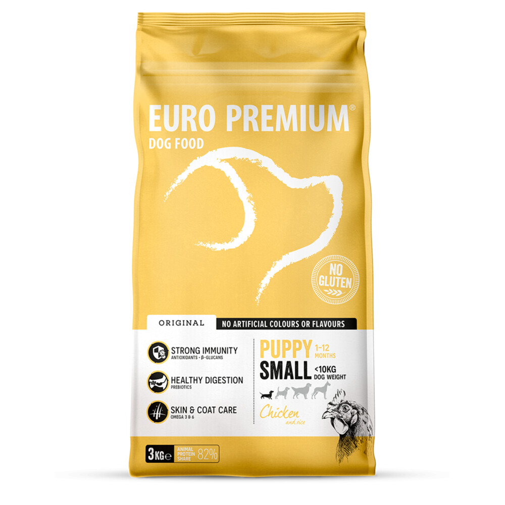 Euro-Premium Puppy Small Kip - Rijst 3 kg