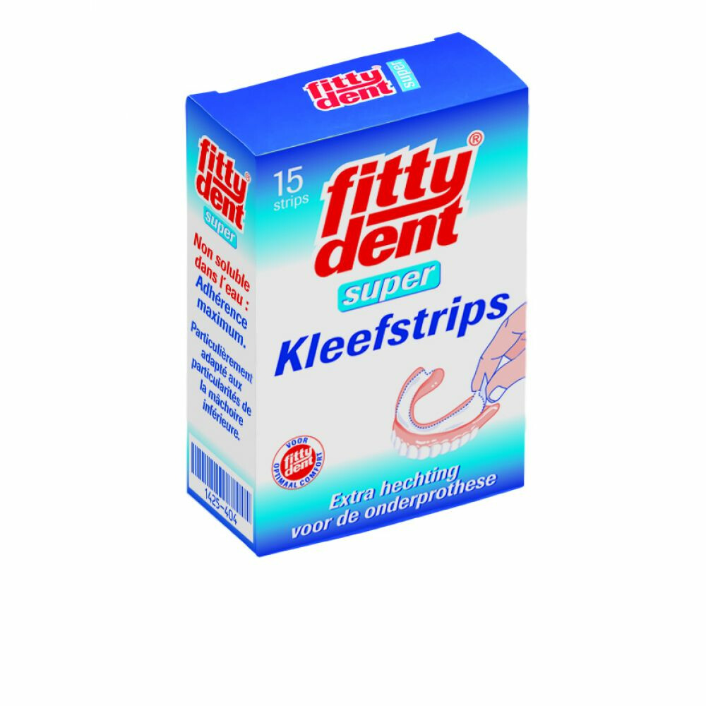 Fittydent Kleefstrips 15 stuks