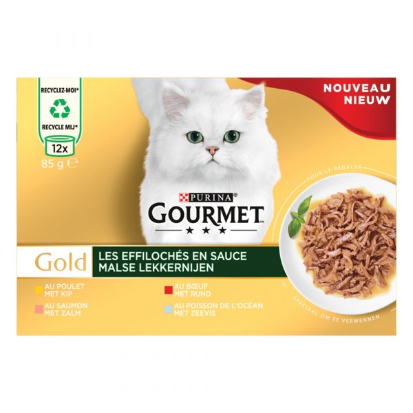 Gourmet Gold Multipack Malse Lekkernijen 12 x 85 gr