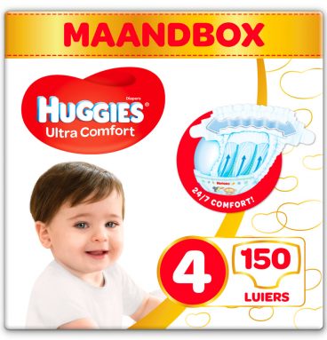 Huggies Ultra Comfort Luiers Maat 4 (7 - 18 kg) 150 stuks