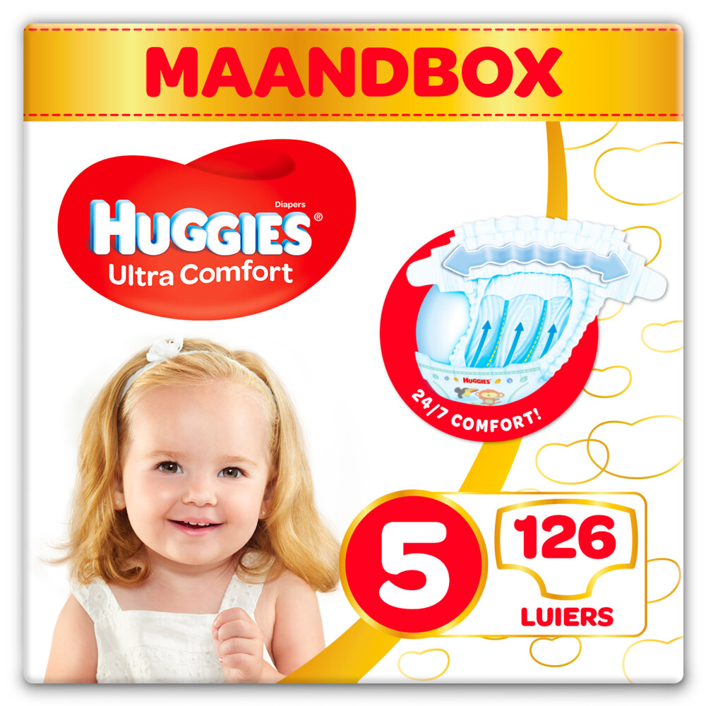 Huggies Ultra Comfort Luiers Maat 5 (11 - 25 kg) 126 stuks