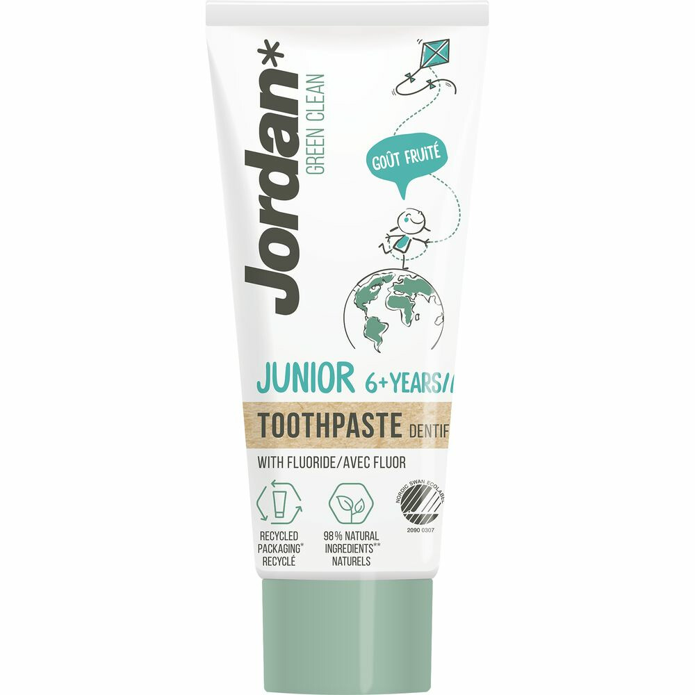 1+1 gratis: Jordan Tandpasta Green Clean Junior 6+ 50 ml