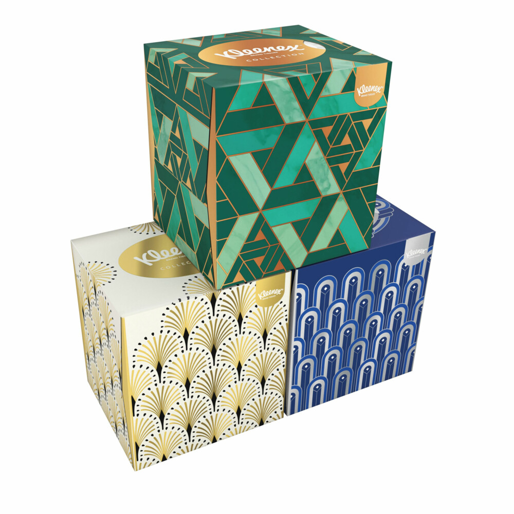 Kleenex Tissues Collection Cube Triobox 3 stuks