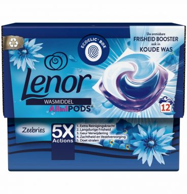 2e halve prijs: Lenor Wasmiddel All-in-1 Pods Zeebries 12 stuks