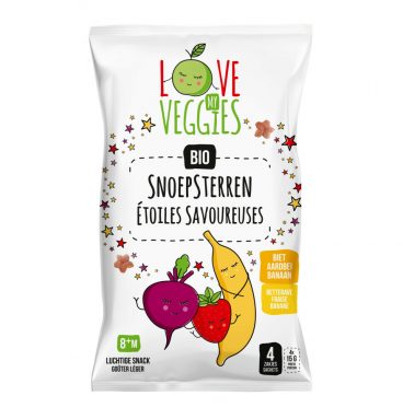 Love My Veggies Multipack Snoepsterren Biet Aardbei Banaan 4x15 gr