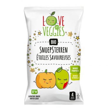 Love My Veggies Multipack Snoepsterren Mango Pompoen 4x15 gr