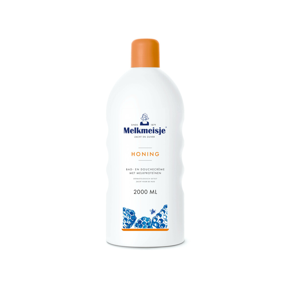 Melkmeisje Bad en Douche Creme Honing 2000 ml