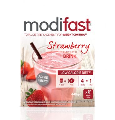 Modifast Intensive Milkshake Aardbei 8 x 55 gr