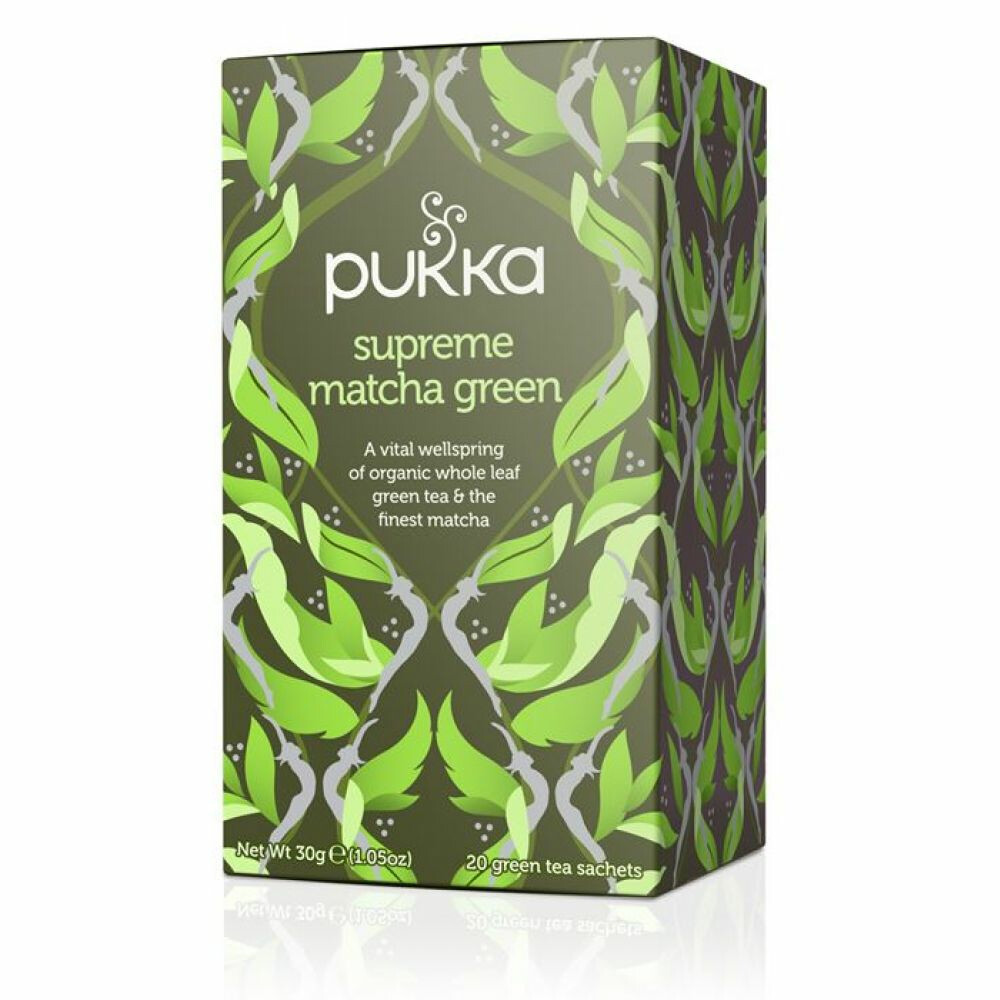 3x Pukka Thee Supreme Matcha Green 20 stuks