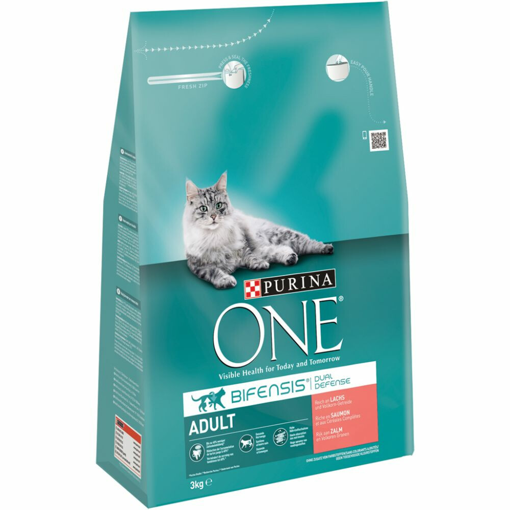 Purina One Adult Zalm - Volkoren Granen 3 kg