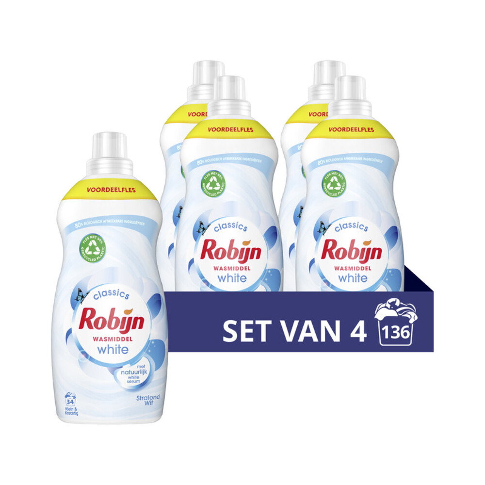 4x Robijn Klein&Krachtig Wasmiddel Stralend Wit 1