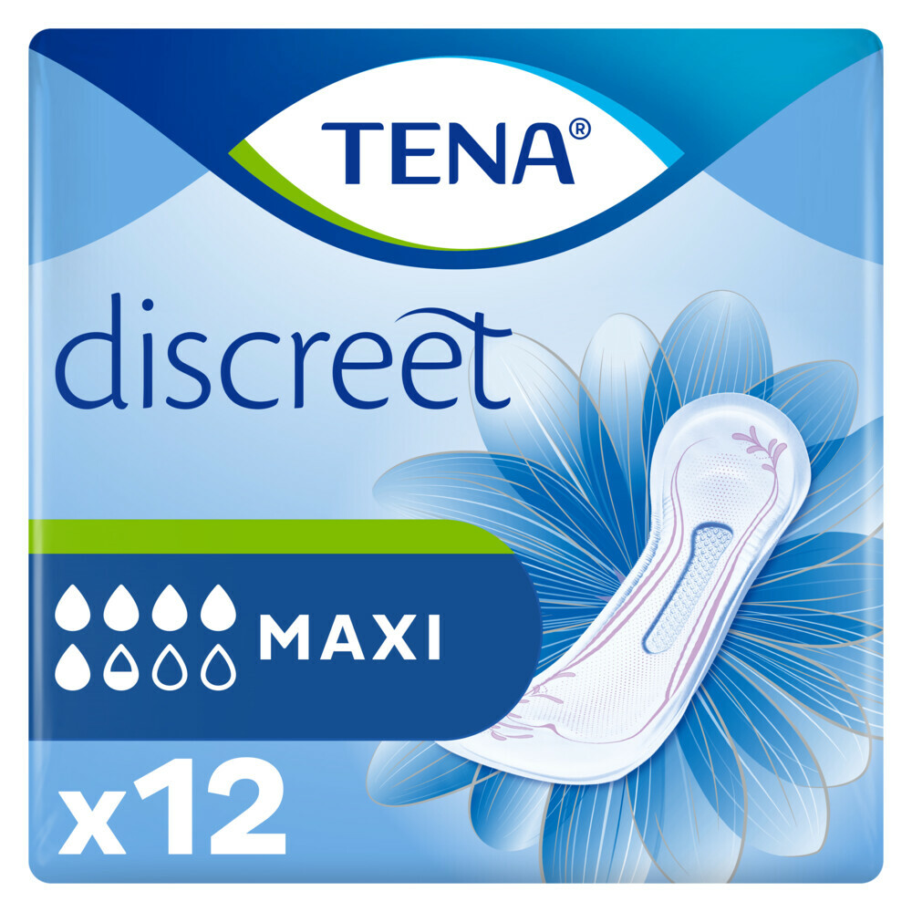 3x TENA Discreet Maxi 12 stuks