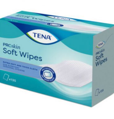 2x TENA Soft Wipe 30x32cm 135 stuks