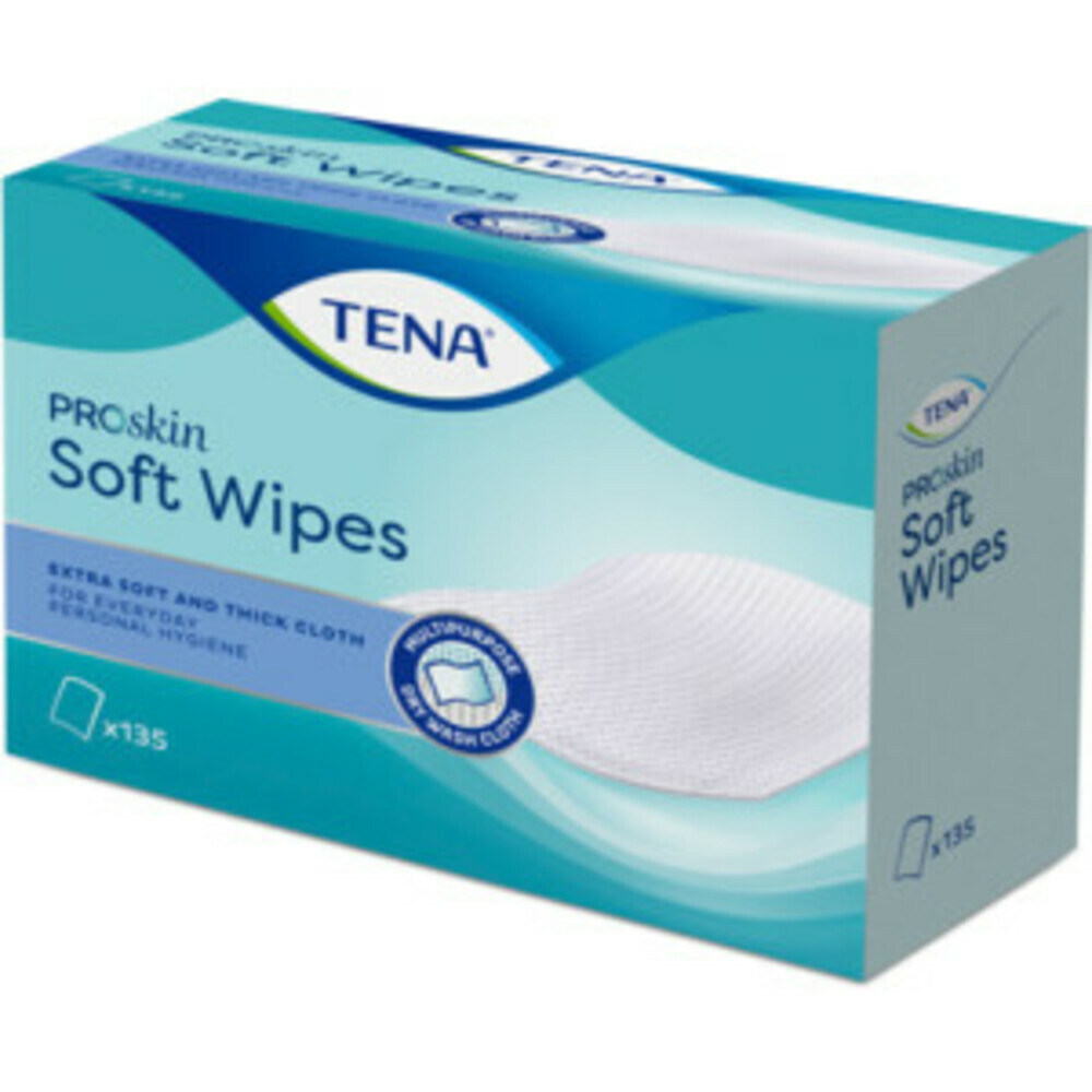 2x TENA Soft Wipe 30x32cm 135 stuks