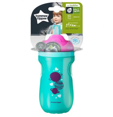 Tommee Tippee Anti-Lek Rietjesbeker Turquoise - Roze 260 ml