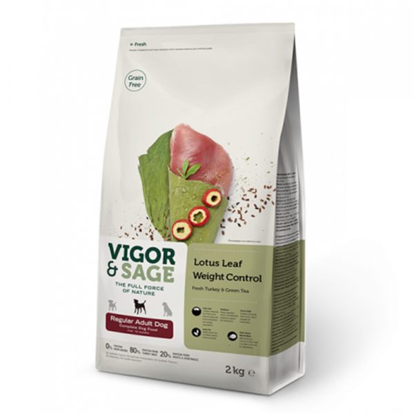 Vigor&Sage Hondenvoer Regular Weight Control Lotus Leaf 2 kg