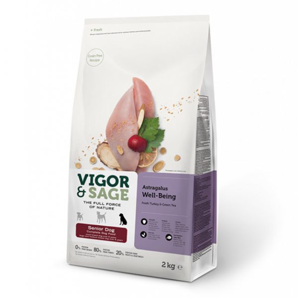 Vigor&Sage Hondenvoer Senior Well-Being Astragalus 2 kg