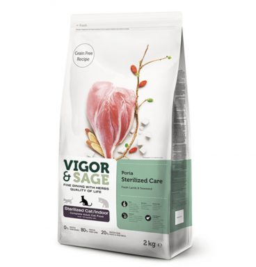 Vigor&Sage Kattenvoer Sterilised Indoor Poria 2 kg