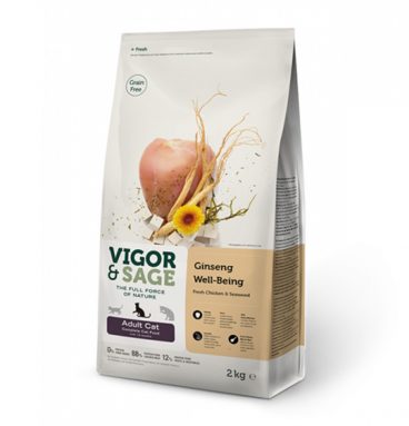 Vigor&Sage Kattenvoer Well-Being Ginseng 2 kg