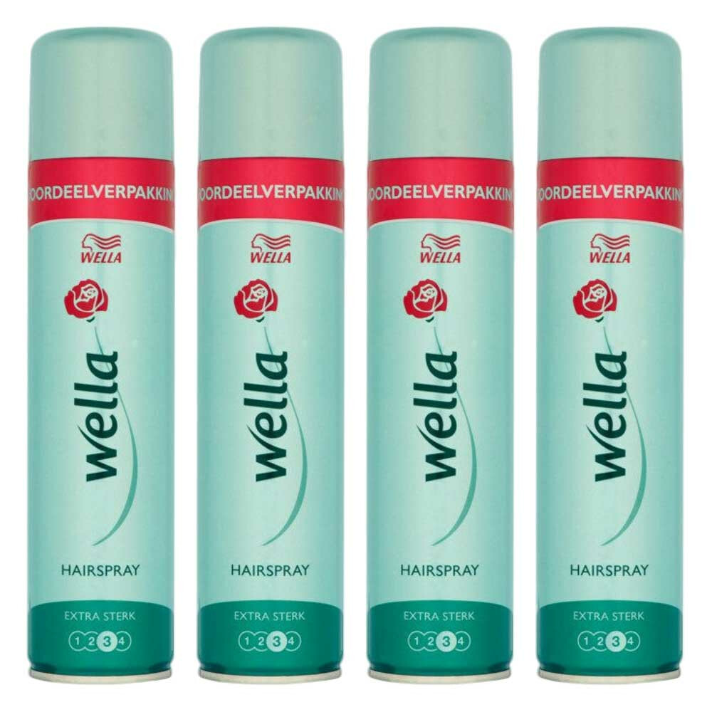 4x Wella Haarspray Extra Strong 400 ml