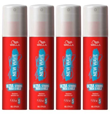 4x Wella New Wave Rock&Hold Gel 100 ml