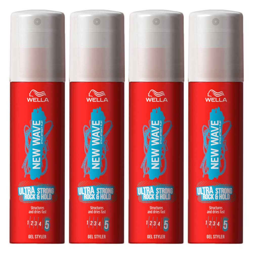 4x Wella New Wave Rock&Hold Gel 100 ml