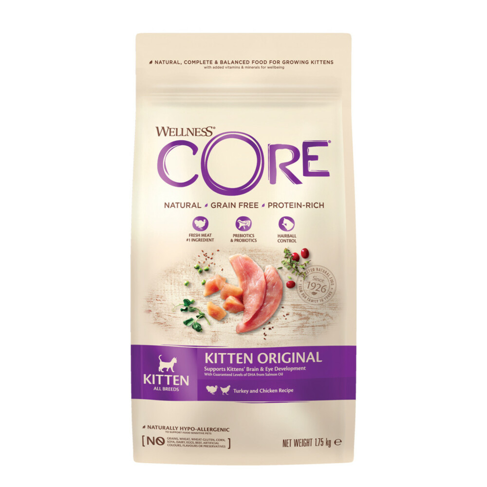 Wellness Core Kattenvoer Kitten Kalkoen - Zalm 1