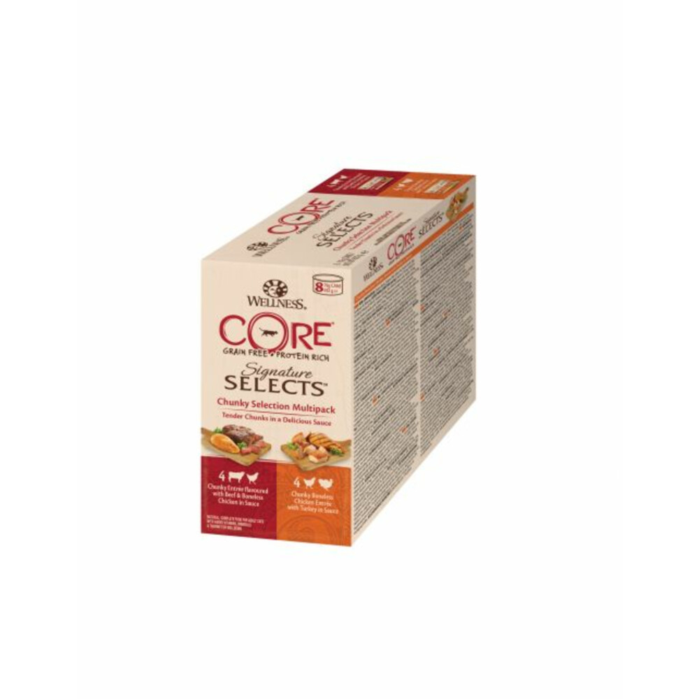 Wellness Core Kattenvoer Signature Selects Chunky 8-pack 8 x 79 gr