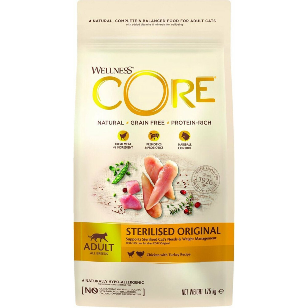 Wellness Core Kattenvoer Sterilised Kip - Kalkoen 1