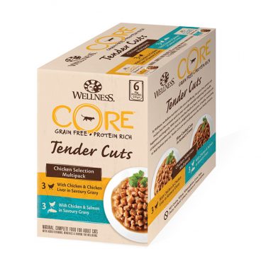 Wellness Core Kattenvoer Tender Cuts Selection 6-pack Kip 6 x 85 gr