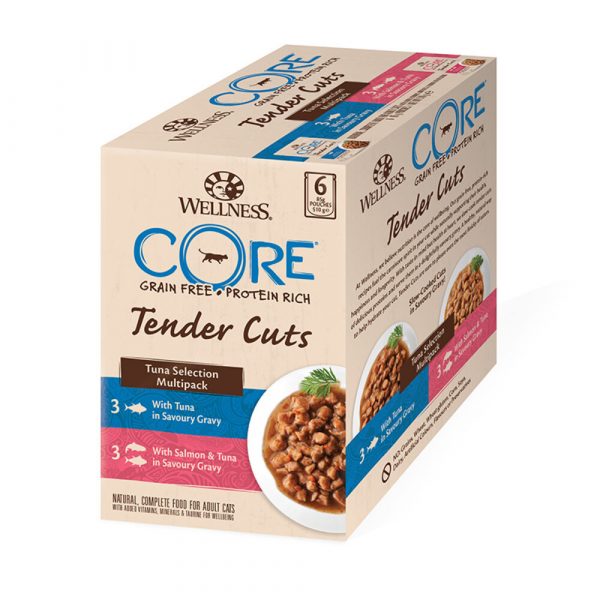 Wellness Core Kattenvoer Tender Cuts Selection 6-pack Tonijn 6 x 85 gr