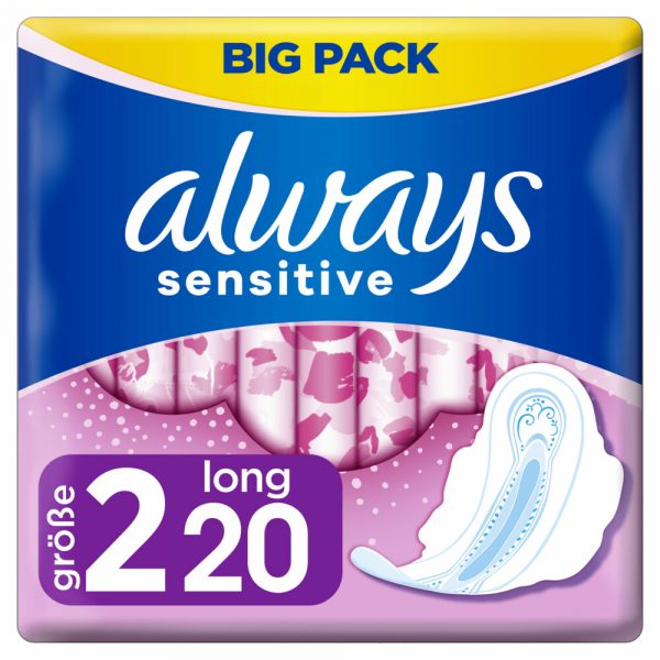 2+1 gratis: Always Maandverband Sensitive Long 20 stuks