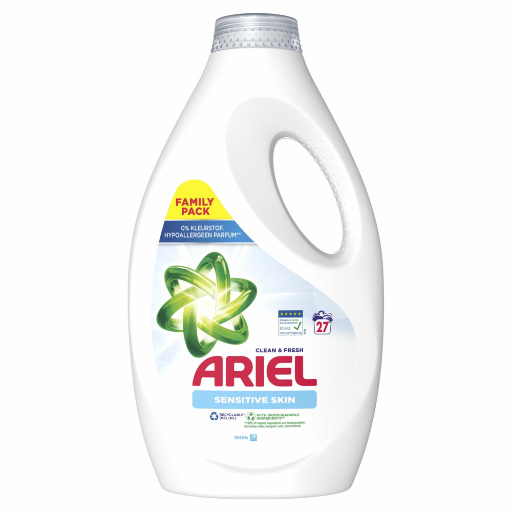 Ariel Vloeibaar Wasmiddel Sensitive 1215 ml