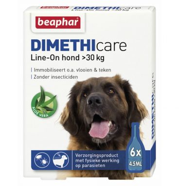 Beaphar DImetHIcare Line-On Anti Vlooien en Teken Druppels Hond>30 kg 6 pipetten