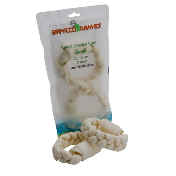 Farmfood Rawhide Dental Braided Donut S 13-14 cm 2 stuks