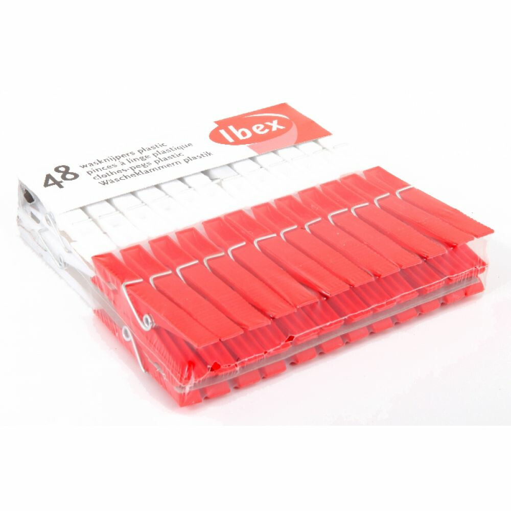 Ibex Wasknijpers Plastic 48 stuks