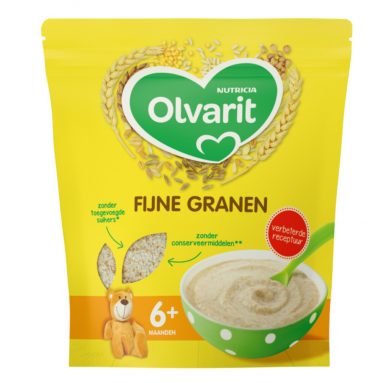 5x Olvarit Granenpap Fijne Granen 6+ Maanden 200 gr