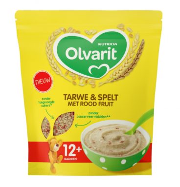 5x Olvarit Tarwe en Spelt Rood Fruit 12+ Maanden 200 gr